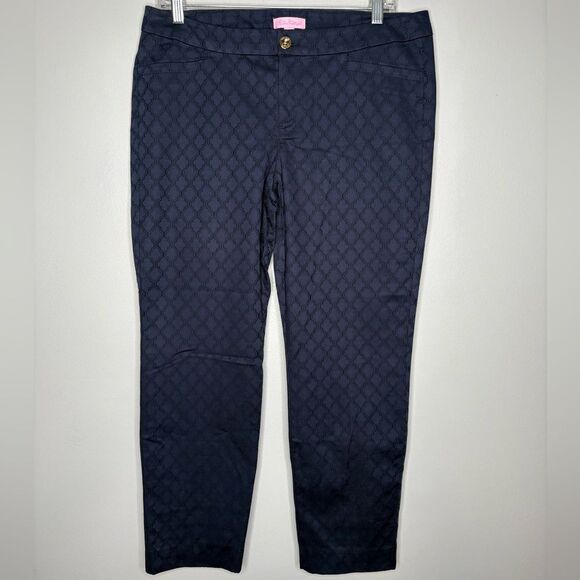 Lily Pulitzer Textured Ankle Length Skinny Pants - Picture 1 of 4